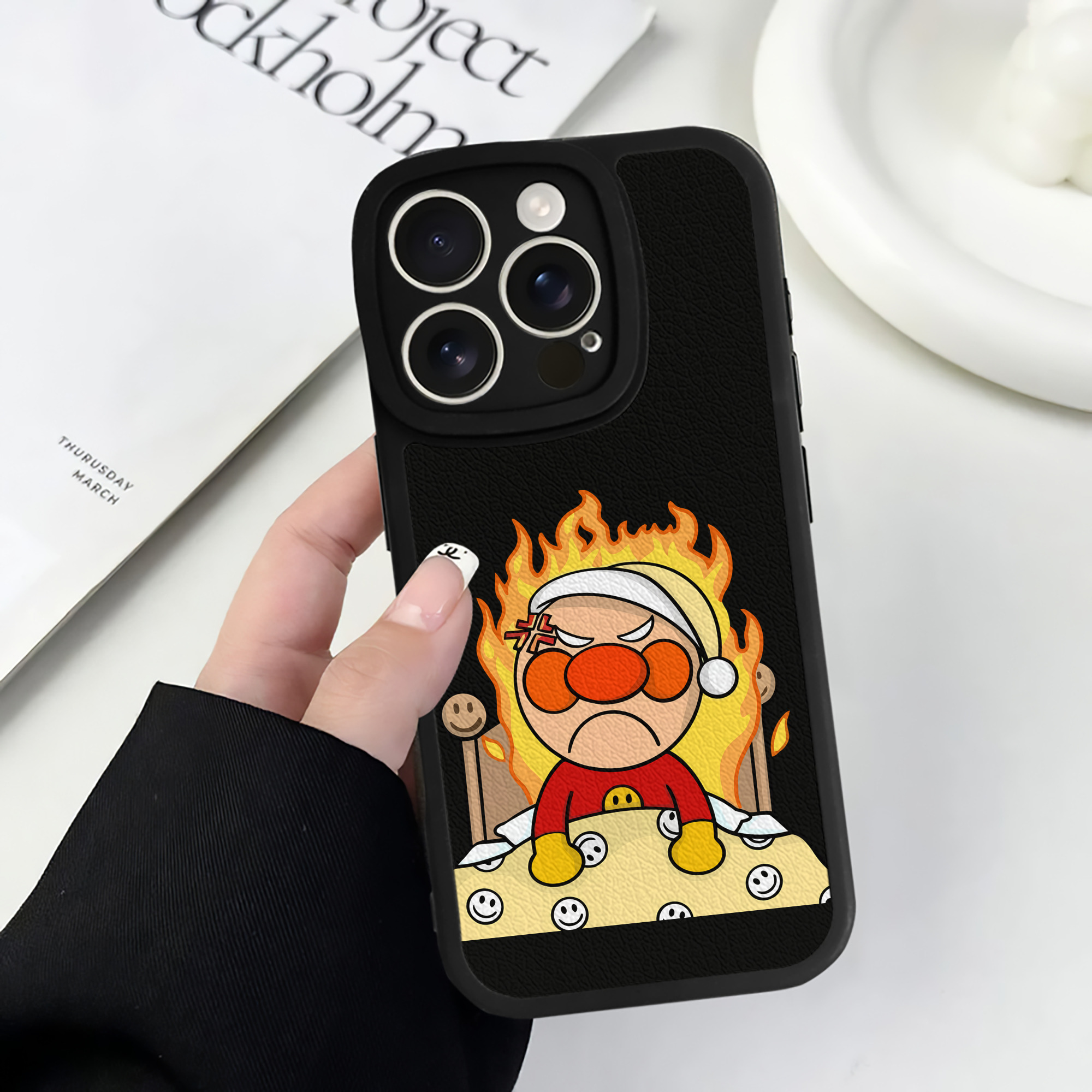 （画像用） アンパンマン Anpanman 【iPhone 16シリーズ対応】シリコンスマホケース（レザー調） 材質：シリコン